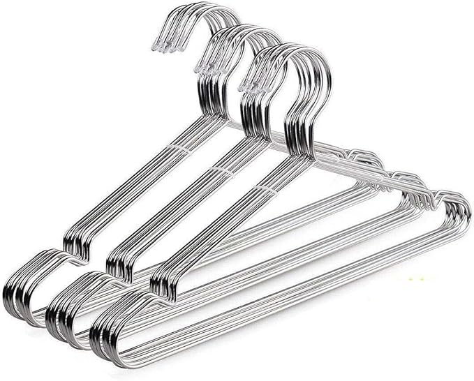 TIMMY Wire Hangers 30 Pack Stainless Steel Strong Metal Wire Hangers Clothes by TIMMY