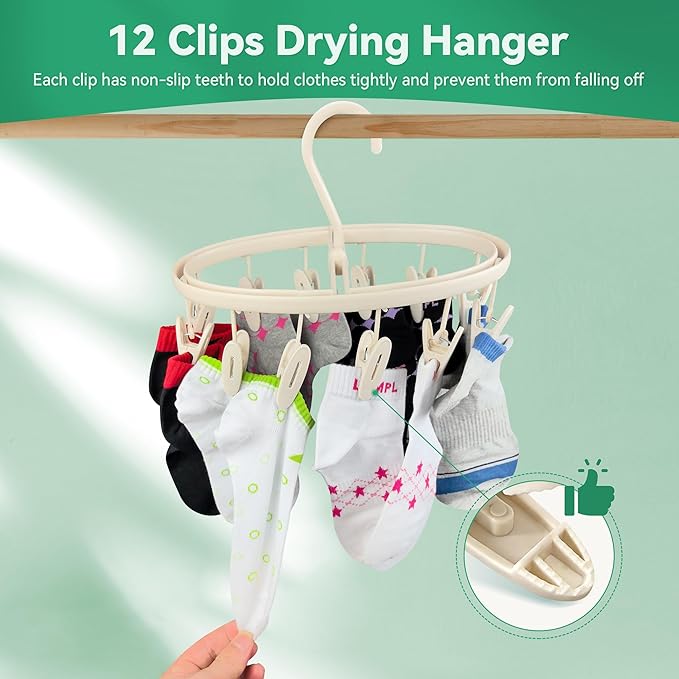 Premium Portable Travel Foldable Clothes Drying Hanger - Image 6