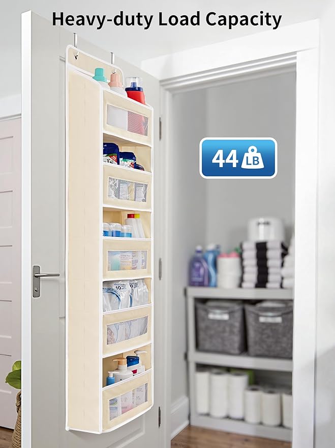 JARLINK Over The Door Organizer Storage, 5 Shelf Hanging Door Organizer - Image 6