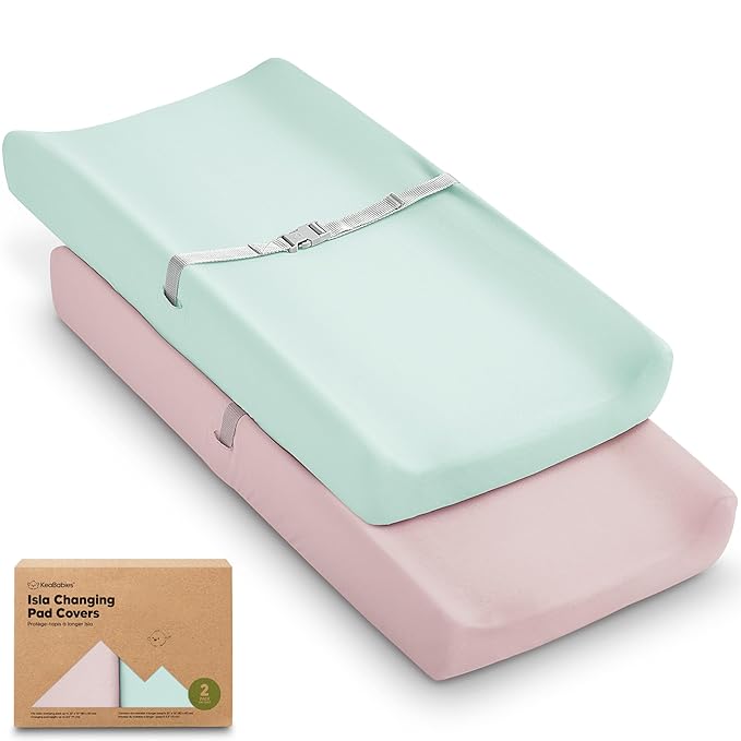 2-Pack Baby Changing Pad Cover for Girl, Boy by KeaBabies