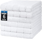HOMERHYME White Hand Towels, 6 Pack 25''*15'' Microfiber Hand Towels by HOMERHYME
