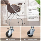 ELYKEN Laundry Cart with Wheels, 32”H Easy Rolling Laundry Hamper with - Image 2