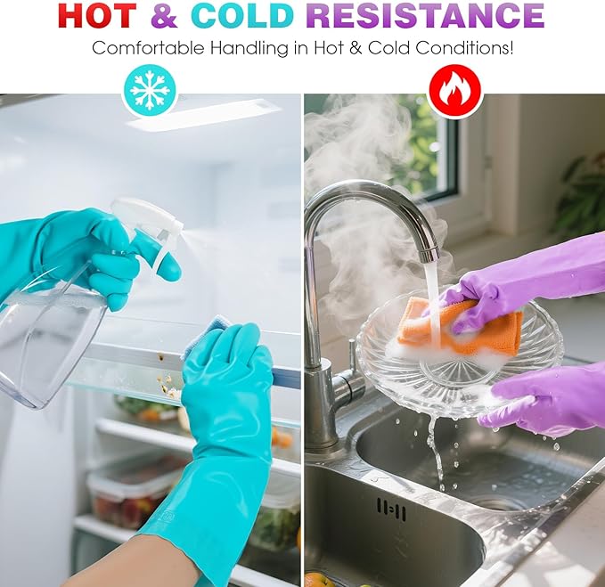 Elgood Reusable Dishwashing Cleaning Gloves - Image 4