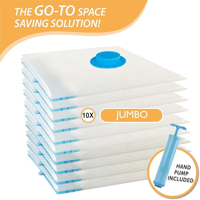 Cozy Essential Vacuum Storage Bags, Compression Space Saver Bags - Image 4