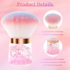ANGNYA Nail Dust Brush, Round Nail Art Dust Powder Remover Brush - Image 6