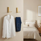 2 Pcs Folding Coat Hooks, 4.33 in Gold Extended Foldable Wall Hooks Heavy Duty - Image 7