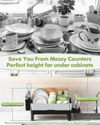 BOOSINY Stainless Steel Dish Drying Rack, Dish Racks - Image 8