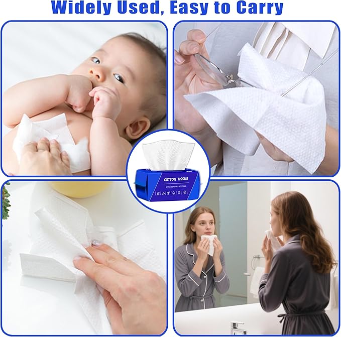 100 Count Disposable face towel, Ultra Thick face towels, Face towels disposable - Image 6