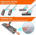 Floor Scrub Brush with Long Handle, BITOPE 3 in 1 Stiff Bristles Deck Brush - Image 4