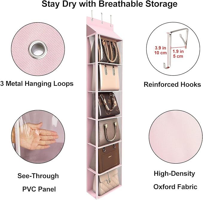 Lirex Over The Door Purse Organizer & Purse Shelf - Image 3