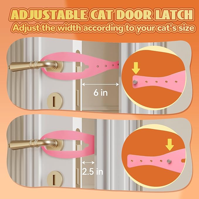 TGIOW Cat Door Latch, Cat Door Stopper to Keep Dog Out of Litter Box and Food - Image 3