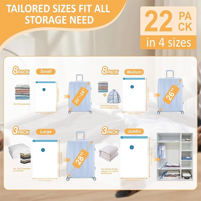 Cozy Essential Travel Vacuum Storage Bags - Image 4