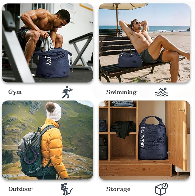 Travel Laundry Bag, Vacuum Compression Dirty Clothes Travel Bag, Waterproof - Image 7