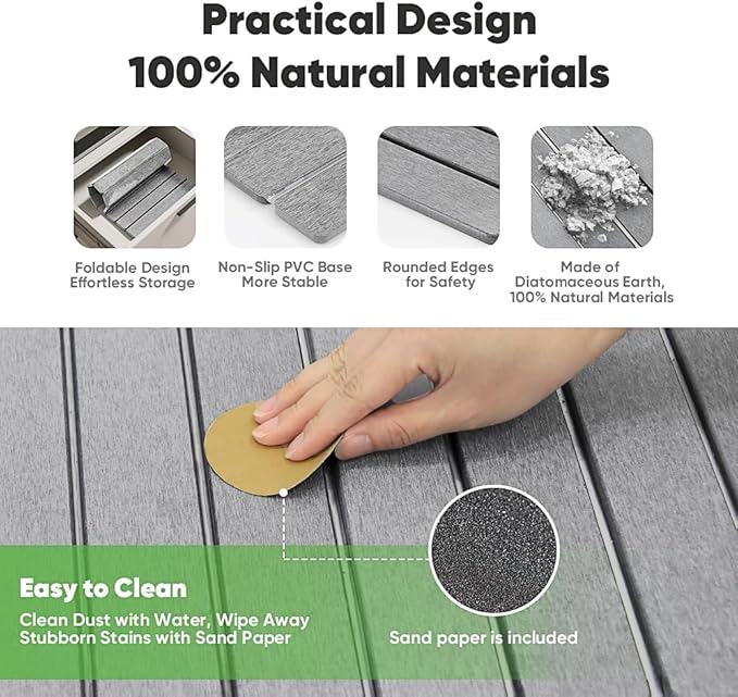 Stone Dish Drying Mat for Kitchen Counter - Image 3