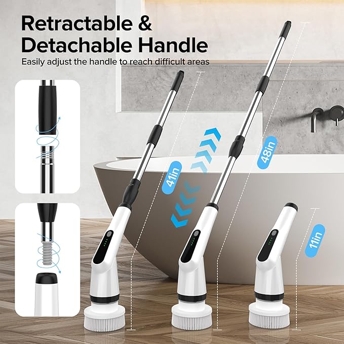 Electric Spin Scrubber, Dreazu IPX7 Shower Scrubber - Image 2