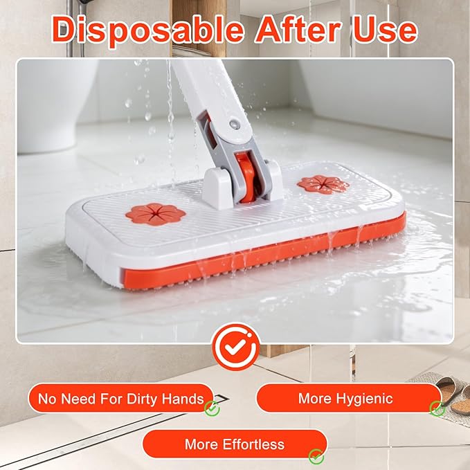 Snap Grip Mini Mop Set, Lazy Mop Automatic Gripping, Convenient Cloth Changing - Image 4