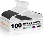 HOUSE DAY Plastic Hangers 100 Pack, Heavy Duty Hanger by HOUSEDAY