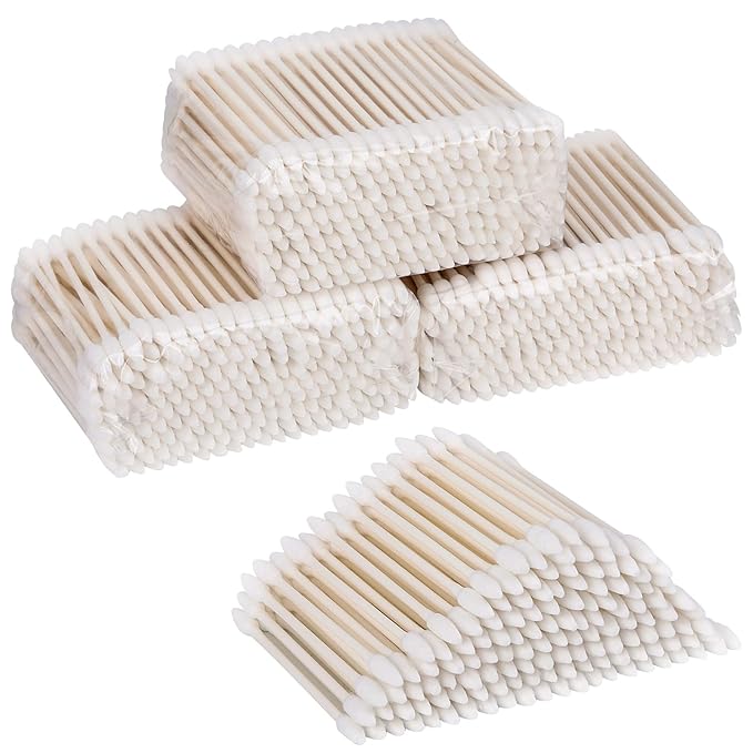 800 Count Precision Tips Cotton Swabs 3" Double Pointed Tip Ear Swabs by BTYMS