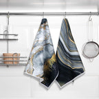 Boyiee Set of 6 Marble Kitchen Towels Gold Black Marble Tea Dish Towels 24 x 16 - Image 7