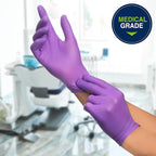 HALYARD PURPLE NITRILE Gloves Powder Free Disposable Medical Exam Gloves - Image 4