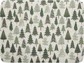 Christmas Dish Drying Mat for Kitchen Counter 18x24 Green Xmas Tree Block Print by Aytipun