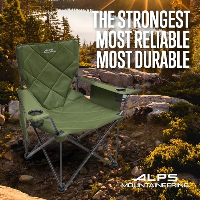 ALPS Mountaineering King Kong Camping Chairs for Adults with Mesh Cup Holders and Pockets, Built Durable and Reliable with Compact Foldable Steel Frame - Image 6