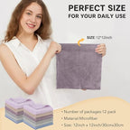 SUNLAND Microfiber Face Cloth Reusable Makeup Remover Facial Cleansing Towel - Image 6