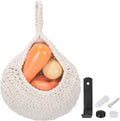 uxcell Hanging Fruit Baskets for Kitchen, Hand-Woven Wall Hanging Storage Jute by uxcell