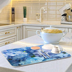 Tarity Blue Hydrangeas Dish Drying Mat - Image 6
