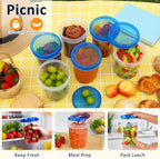 10 Pack 34oz Reusable Freezer Food Storage Containers - Image 9