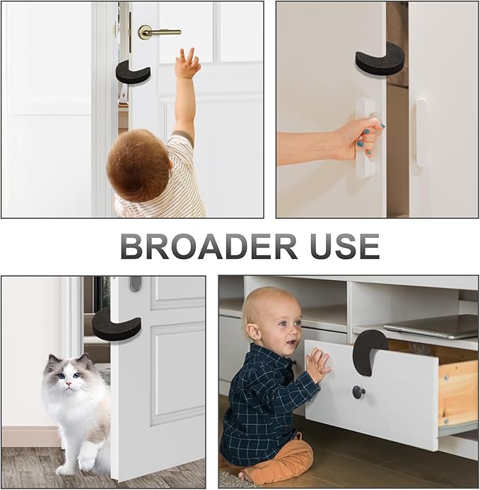 8 Pcs Multifunctional Door Slam Stopper and Door Pinch Guard, Stylish Finger - Image 2