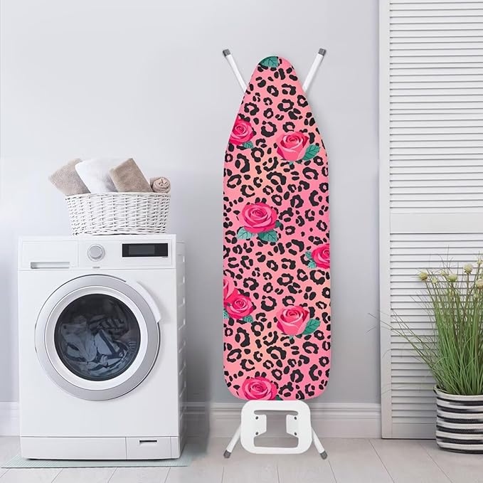 Leopard Print Rose Ironing Board Cover Dec Cover Scorch Stain Resistant Ironing - Image 3