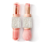 WOKOTO 4 in 1 White Diamond-Embellished Makeup Brushes by WOKOTO