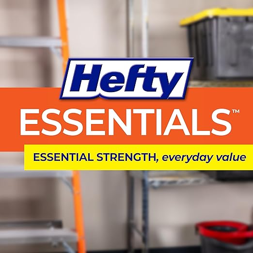 Hefty Essentials Drawstring 30 Gallon Trash Bags, Bulk Black Garbage Bags - Image 6
