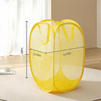 The upgraded pop-up laundry basket features a breathable side pocket mesh design - Image 2