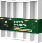 ROYAL CRAFT WOOD Luxury Bamboo Kitchen Drawer Organizer by RoyalCraftWood