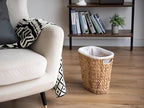 StorageWorks Wicker Waste Basket, Handwoven Water Hyacinth Trash Can - Image 4