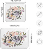 ALAZA Pray Religious Christian Rose Flower Dish Drying Mat - Image 3