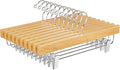 BAGAIL 10 Pack Wooden Pants Hangers by BAGAIL