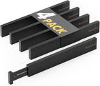 SpaceAid 4 Pack Bamboo Drawer Dividers by SpaceAid