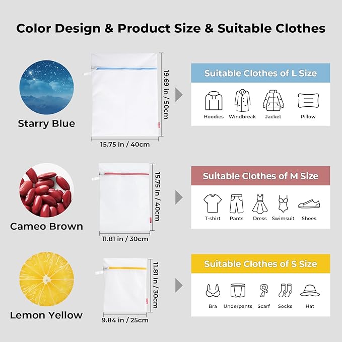 9 Pack Laundry Bag, Mesh Laundry Bags - Image 4