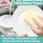 Sponges Kitchen Scrub Dish Sponge Scouring Pad, 12 Pack Cleaning Brush Scrubber - Image 7