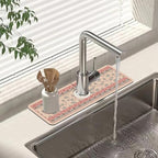 Sink Splash Guard Faucet Mat Retro Boho Flowers Absorbent Fast Drying Mat Sink by Unknown