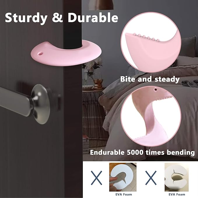 Door Pinch Guard and Door Slam Stopper, Durable Silicone Door Finger Pinch Guard - Image 3