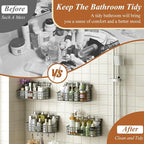 Hanging Wall Wire Basket-4Pack, Large Metal Organizer Baskets & Bathroom Shower - Image 5