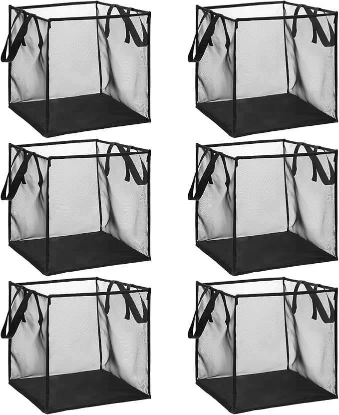 6 Pack Popup Laundry Hamper Collapsible Mesh Laundry Baskets - Image 8