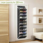 KEEPJOY 10 Tiers Mesh Over Door Shoe Organizer Storage, Hanging Shoe Holder - Image 4