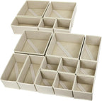16 Pack Drawer Organizer Clothes, Foldable Fabric Dresser Organizer Closet - Image 7