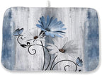 Rustic Daisy Floral Dish Drying Mats 18x24 Inches by GOLIANDA