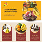 2 Tier Fruit Basket for Kitchen Counter - Image 3